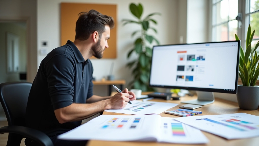 Studio di progettazione della navigazione web, ambiente creativo e moderno con designer al lavoro